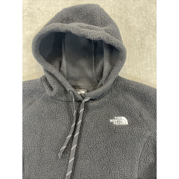 The North Face Women’s Black Fuzzy Fleece Hoodie Size Small - Picture 2 of 6